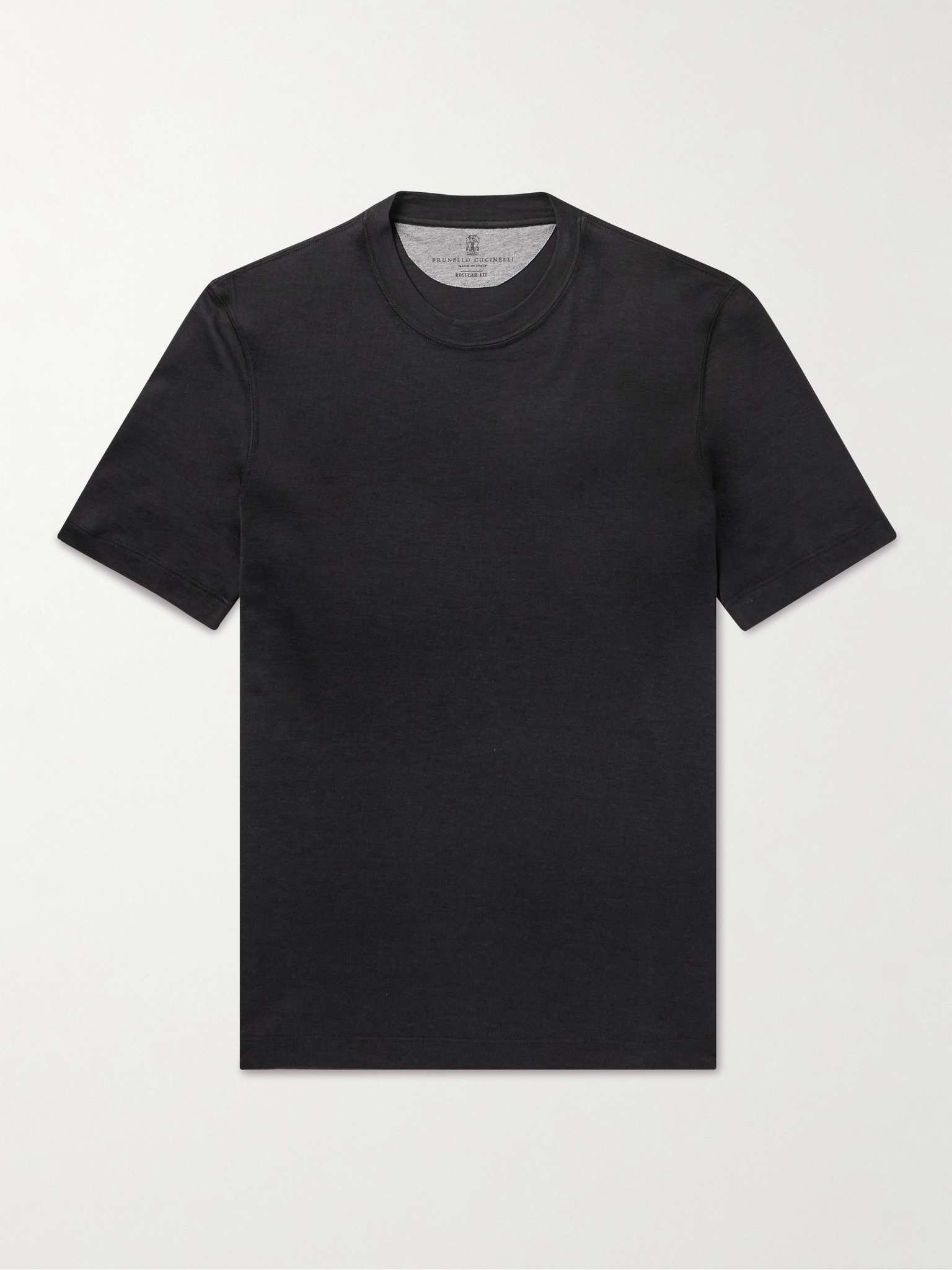 Silk and Cotton-Blend Jersey T-Shirt - 1