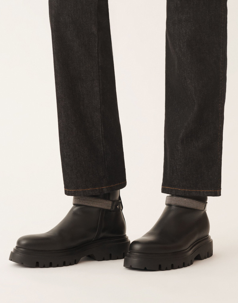 Biker boots in calf leather 4