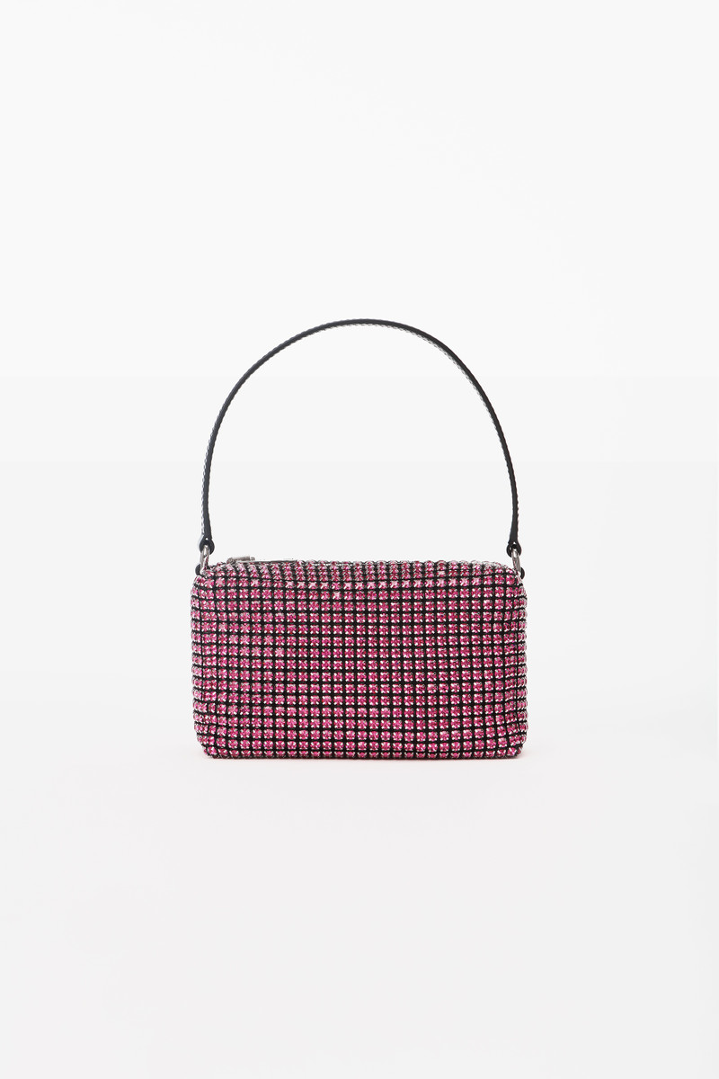 HEIRESS MEDIUM POUCH IN RHINESTONE MESH 1