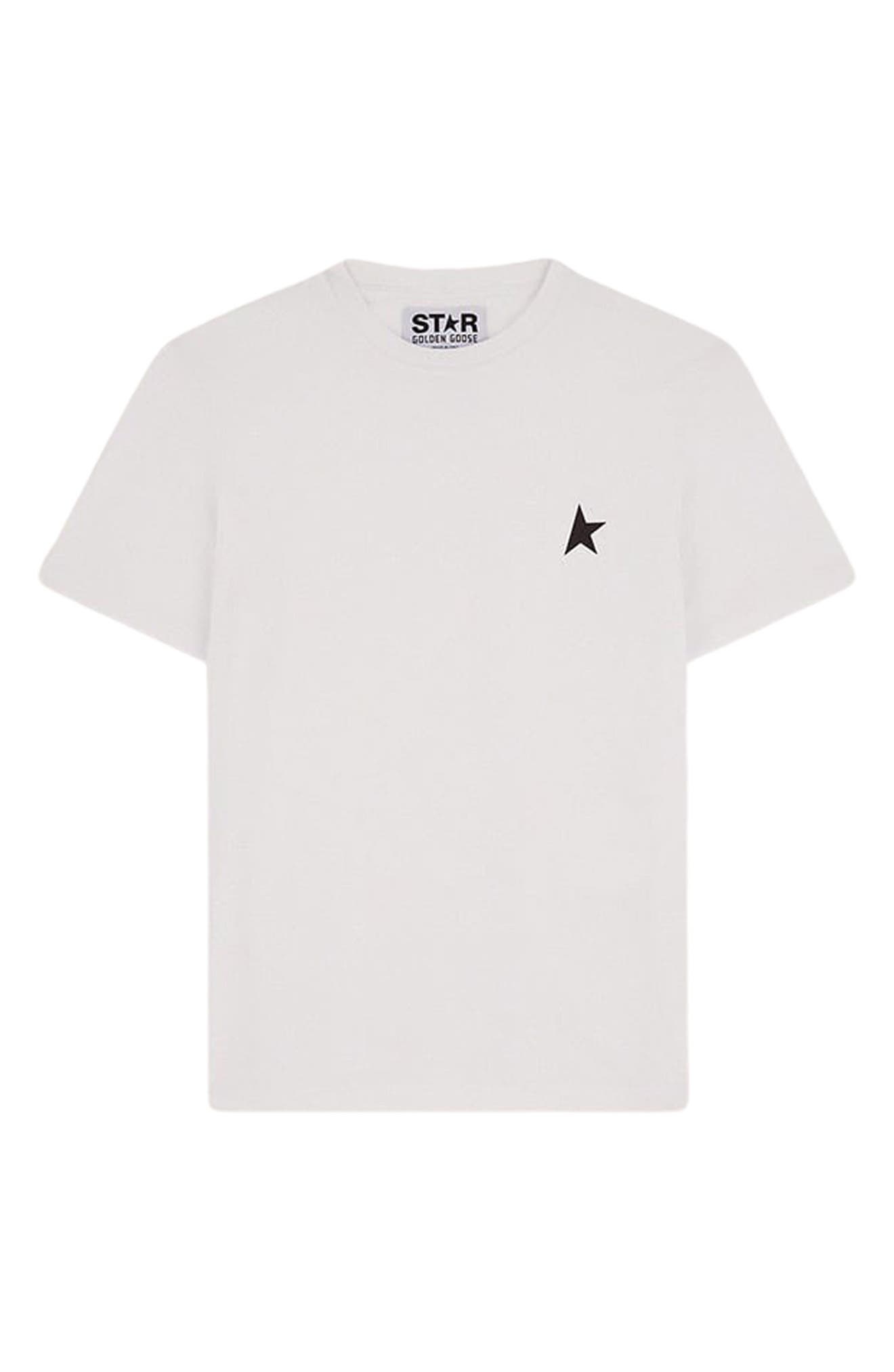 Golden Goose Regular Fit Small Star Logo Graphic T-Shirt in Optic White/Black at Nordstrom - 5