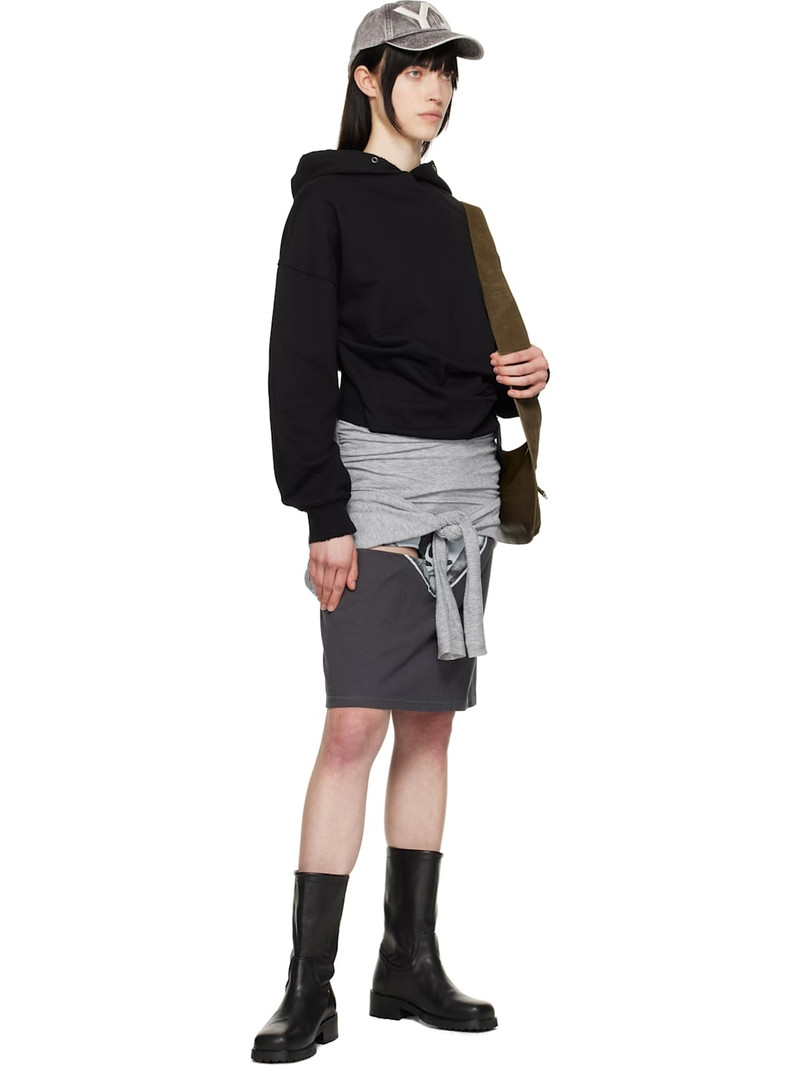OPEN YY Black Deconstructed Hoodie outlook