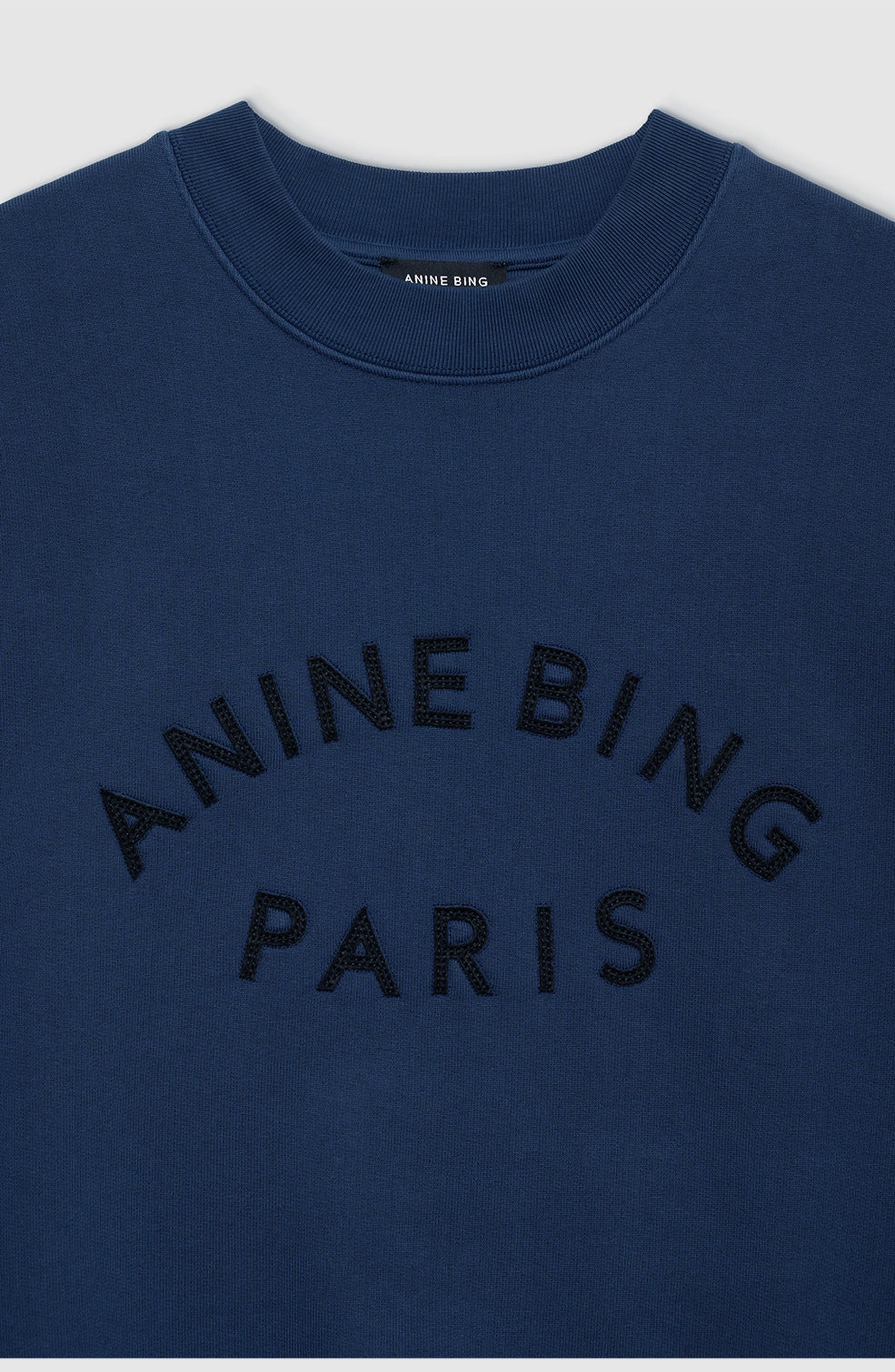 ANINE BING Paris Jaci Sweatshirt in Washed Navy at Nordstrom - 3