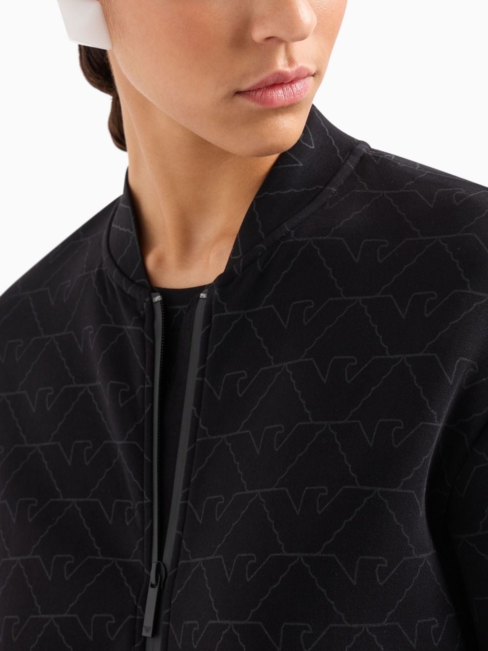 eagle head-print bomber jacket - 4