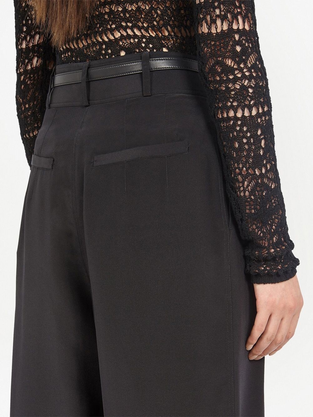belted palazzo trousers - 5