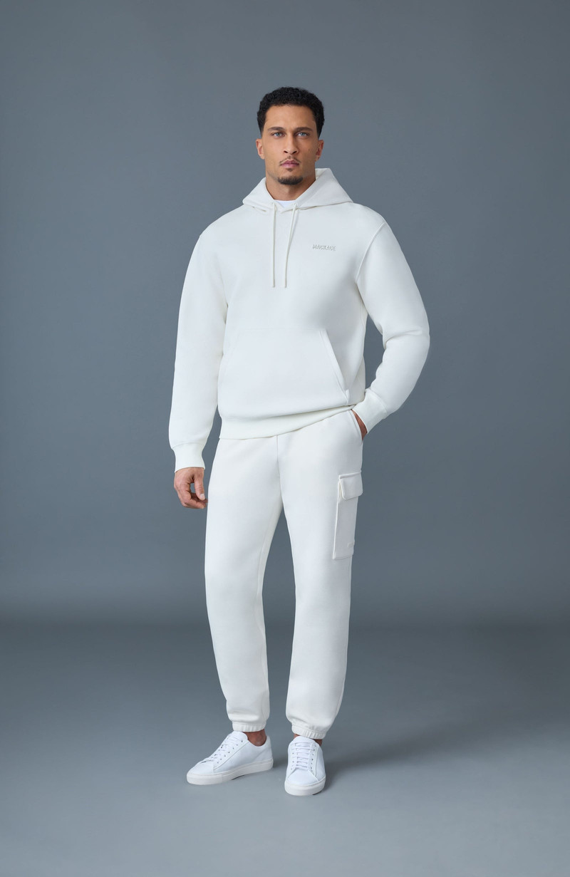 MACKAGE KOLTON Double-Face Jersey Logo Hoodie outlook