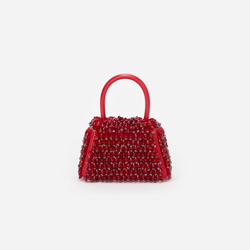 Red Embellished Micro Bow Bag 3