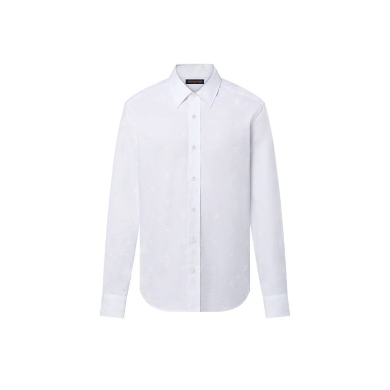 LV Blason Printed Long-Sleeved Cotton Shirt 1