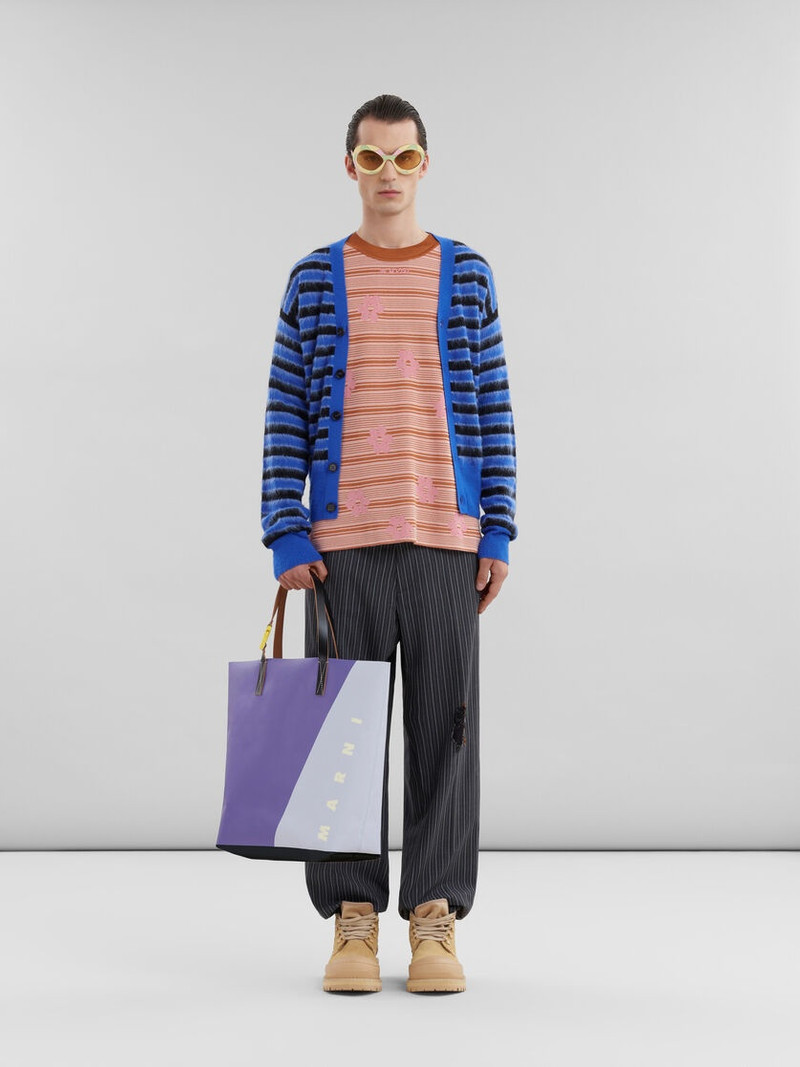 Marni PURPLE AND BLUE TRIBECA SHOPPER WITH MARNI TAG outlook