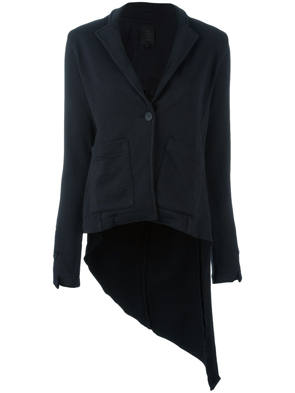 asymmetric hem blazer - 1