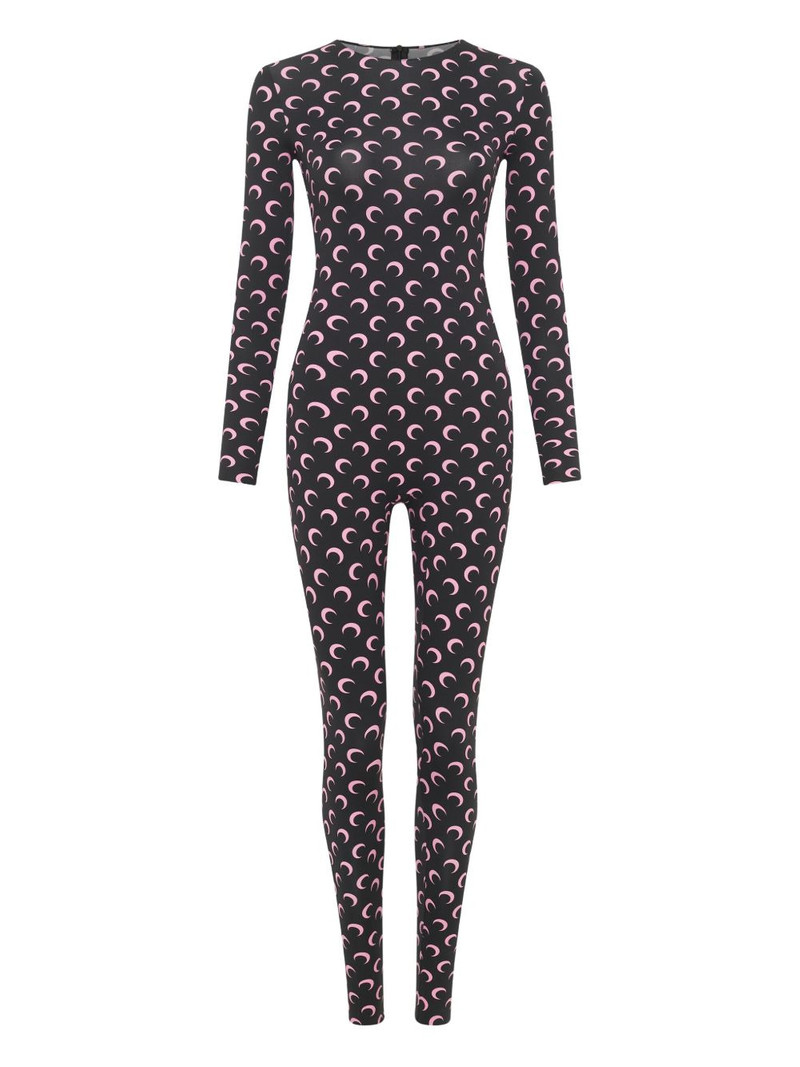 Moon-print jersey jumpsuit 1