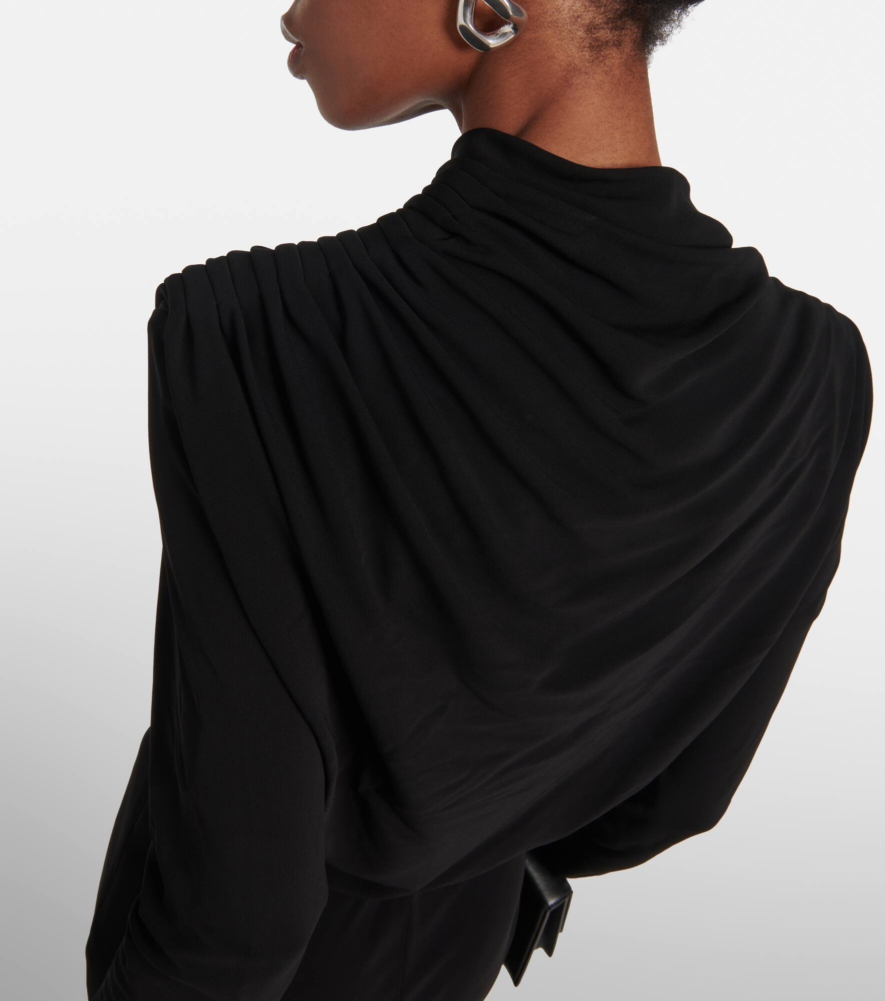 Joy pleated jersey maxi dress - 7
