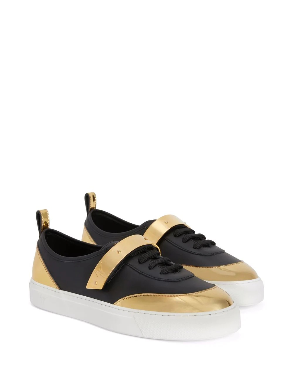 Zenas two-tone leather sneakers - 2