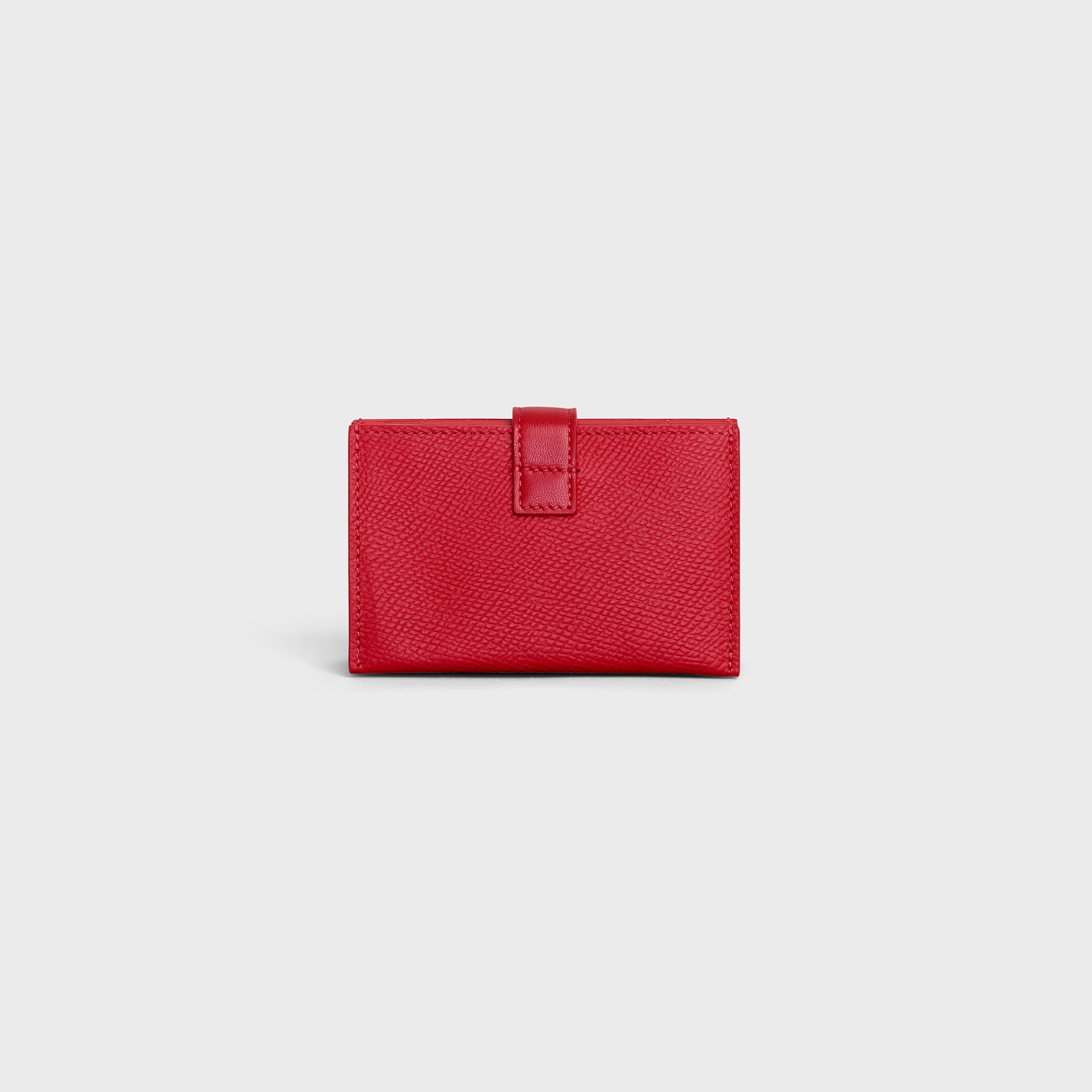 ACCORDEON CARD HOLDER IN GRAINED CALFSKIN - 3