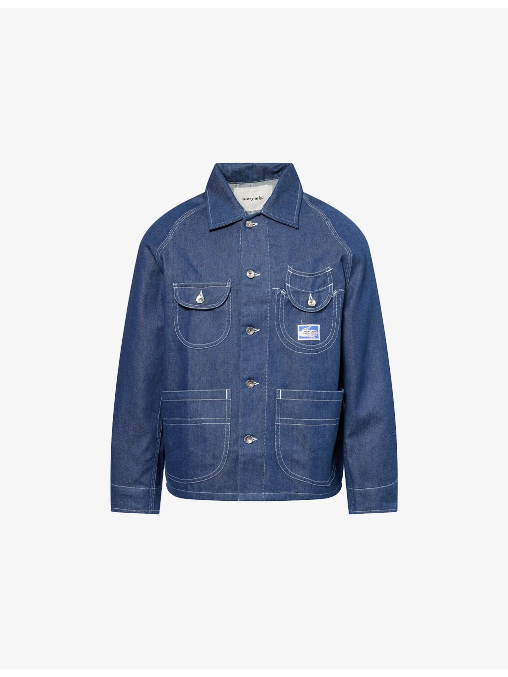 Circuit Patch-Pocket Cotton Denim Jacket - 1