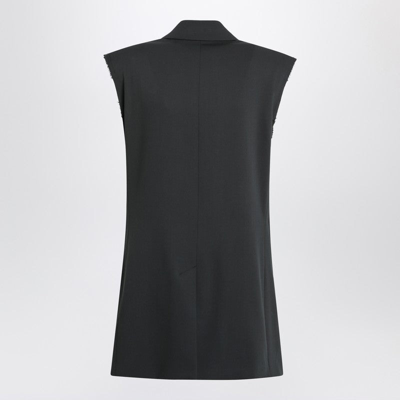 Ami Paris Anthracite Grey Wool Vest Women - 2