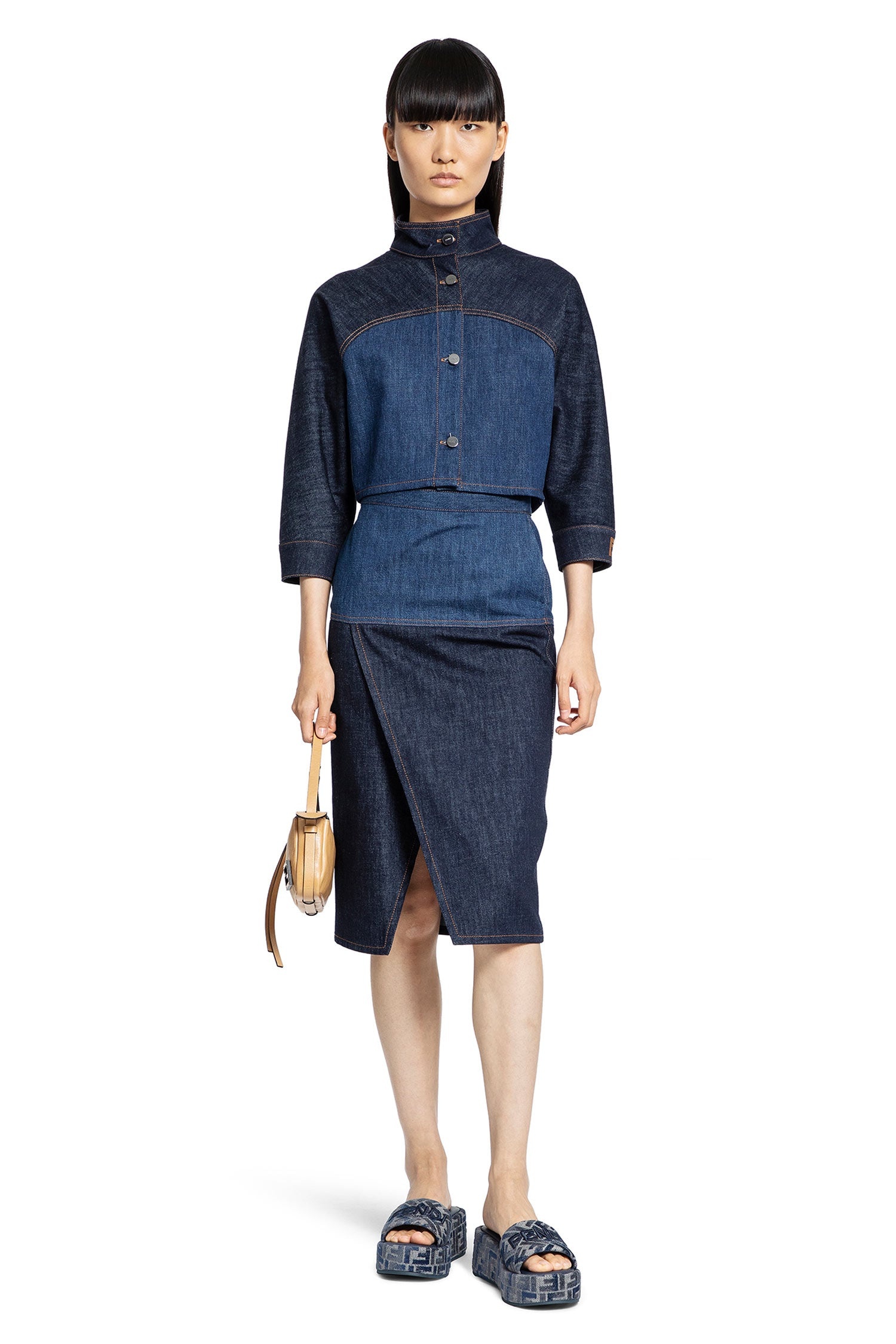 Two-Tone-Denim-Midi-Skirt - 4