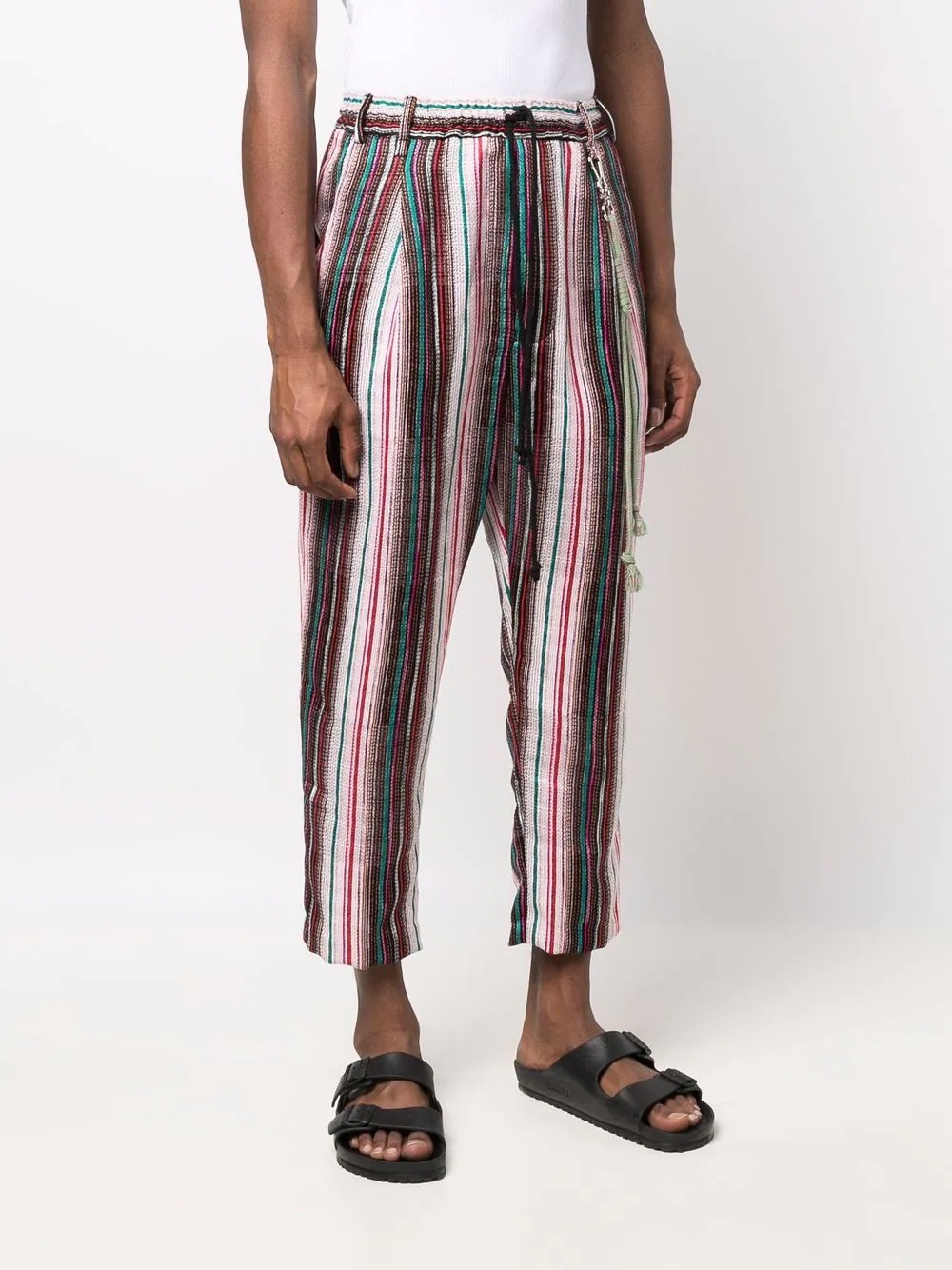 striped cropped trousers - 3