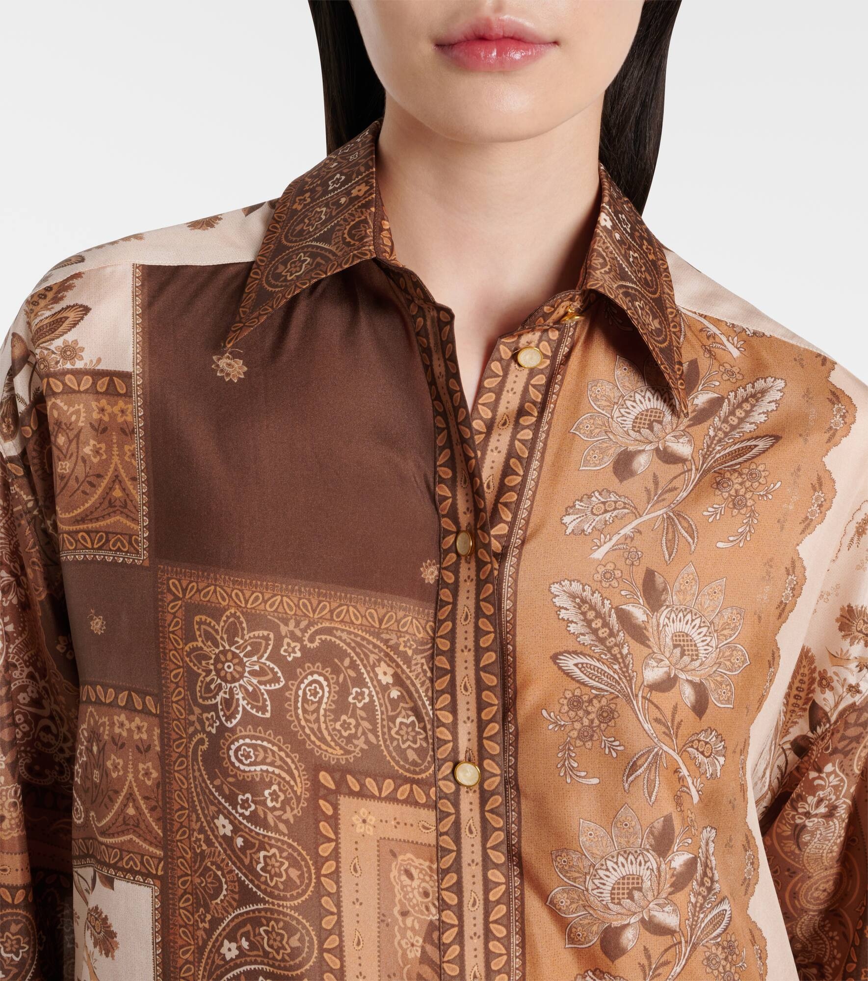 Lucky bandana silk satin shirt - 4