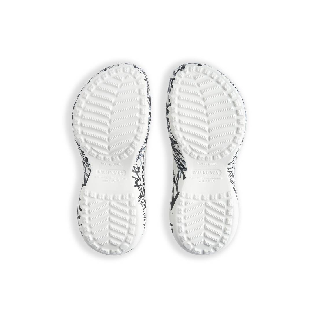 Women's Pool Crocs™ Graffiti Slide Sandal  in White/black - 7
