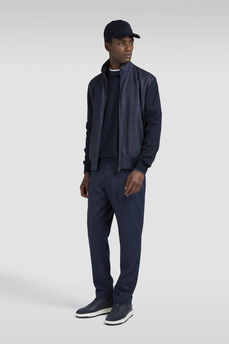 Paul & Shark MERINO EXTRAFINE WOOL HYBRID ZIP-UP SWEATER outlook