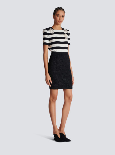 Balmain PB Labyrinth knit skirt outlook