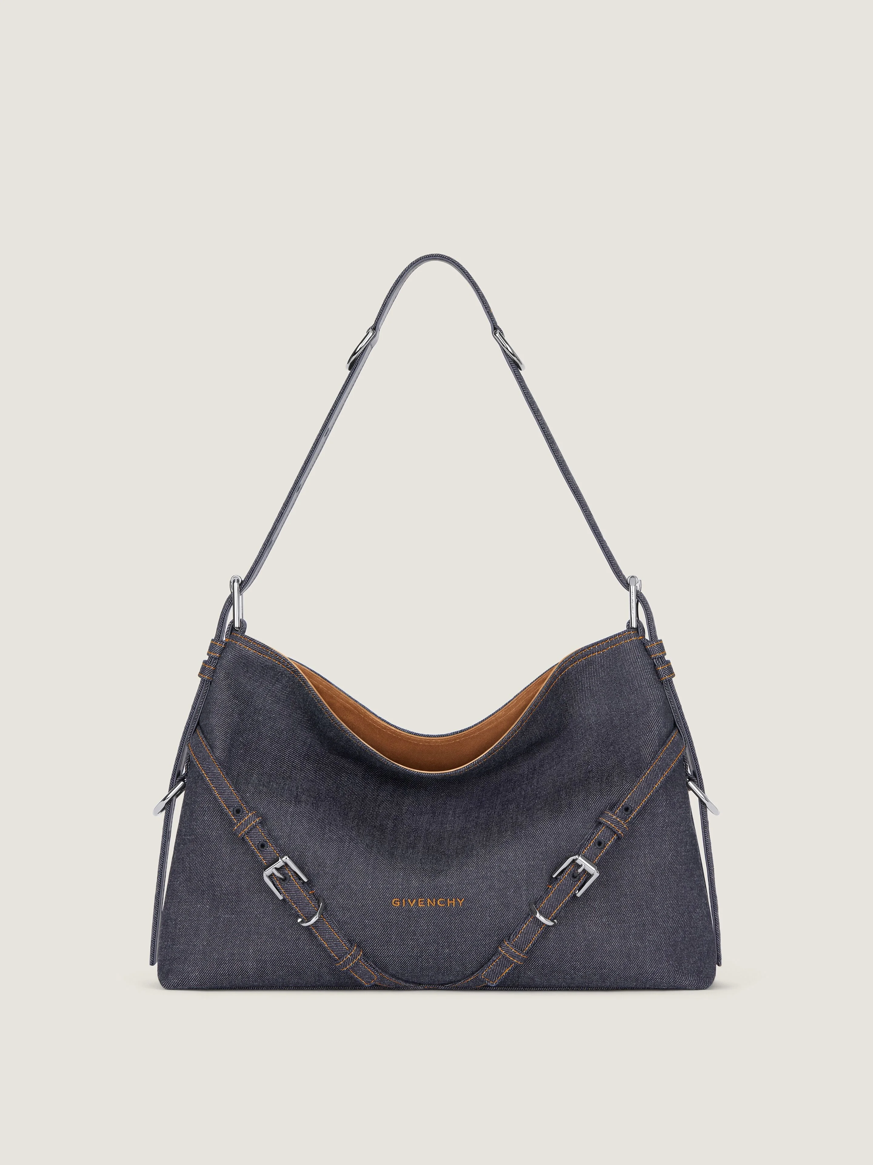 MEDIUM VOYOU BAG IN DENIM - 1