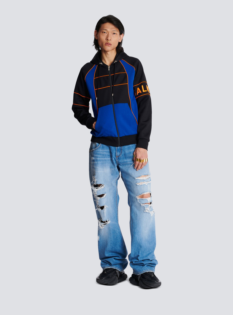 Balmain Hoodie with Balmain logo inserts outlook