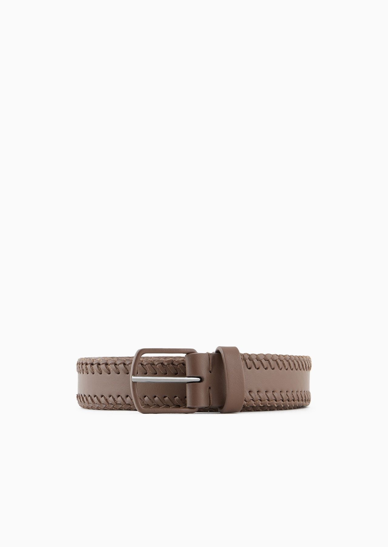 Leather belt with threading - 1