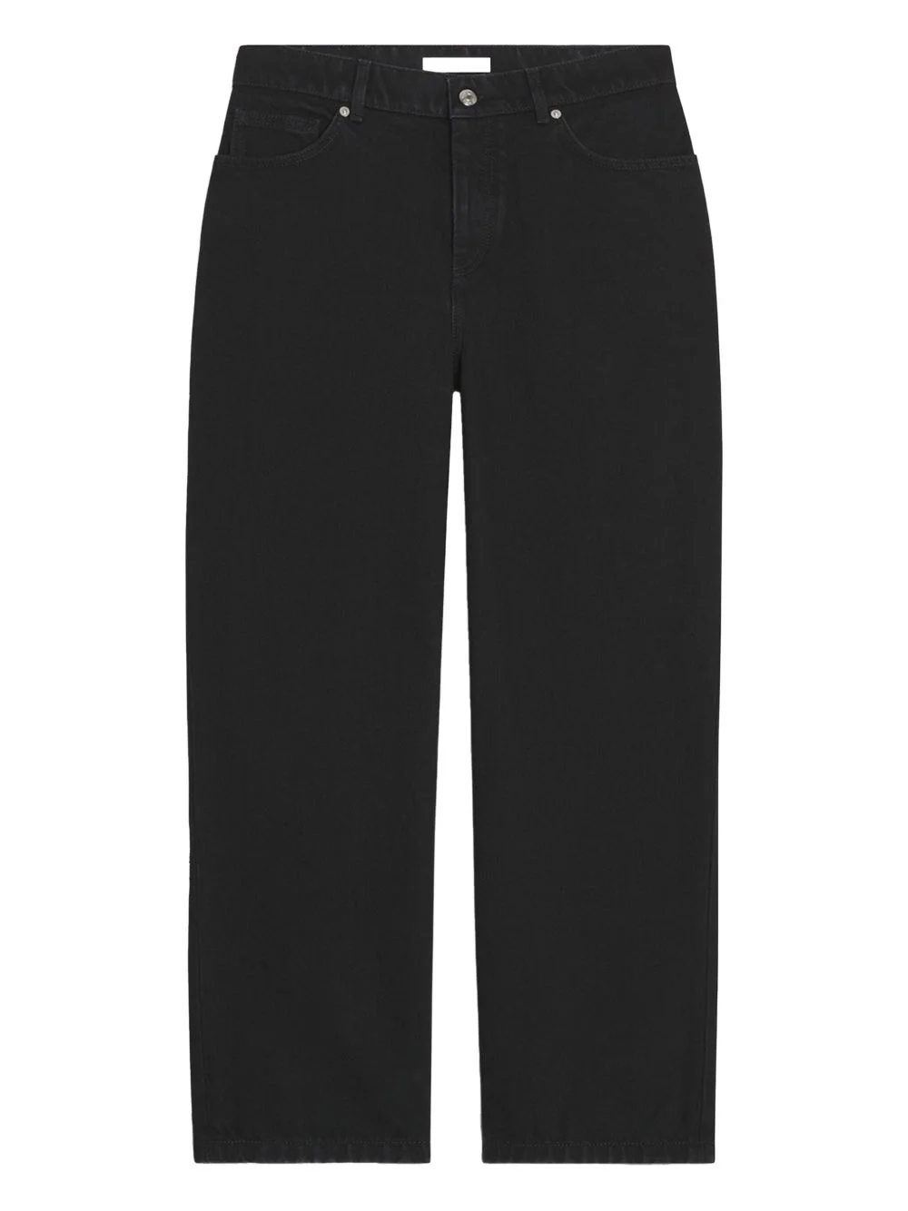 belt-loops denim trousers - 1