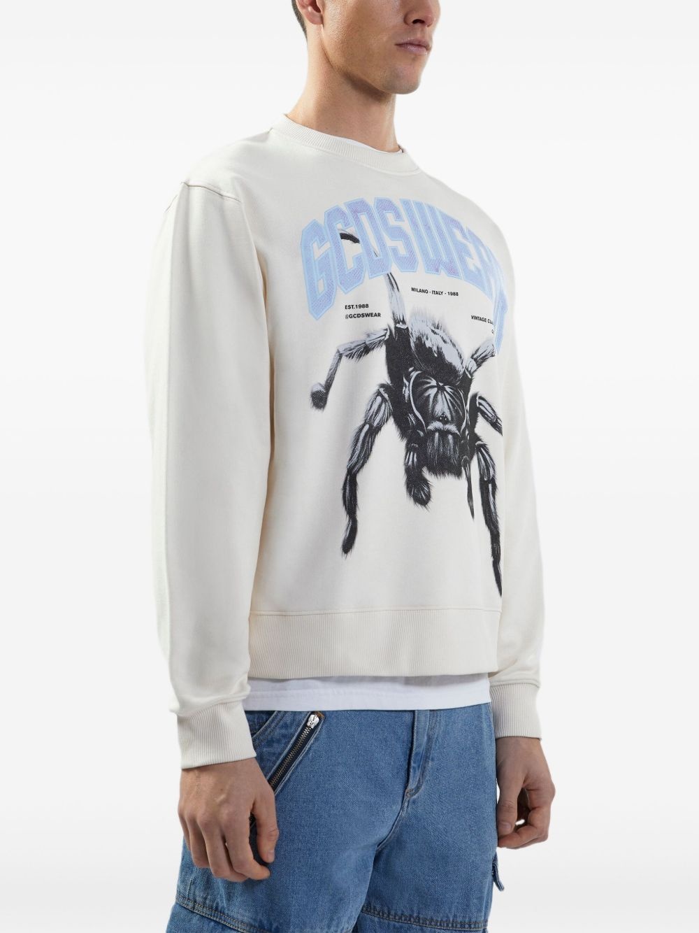spider-print sweatshirt - 4