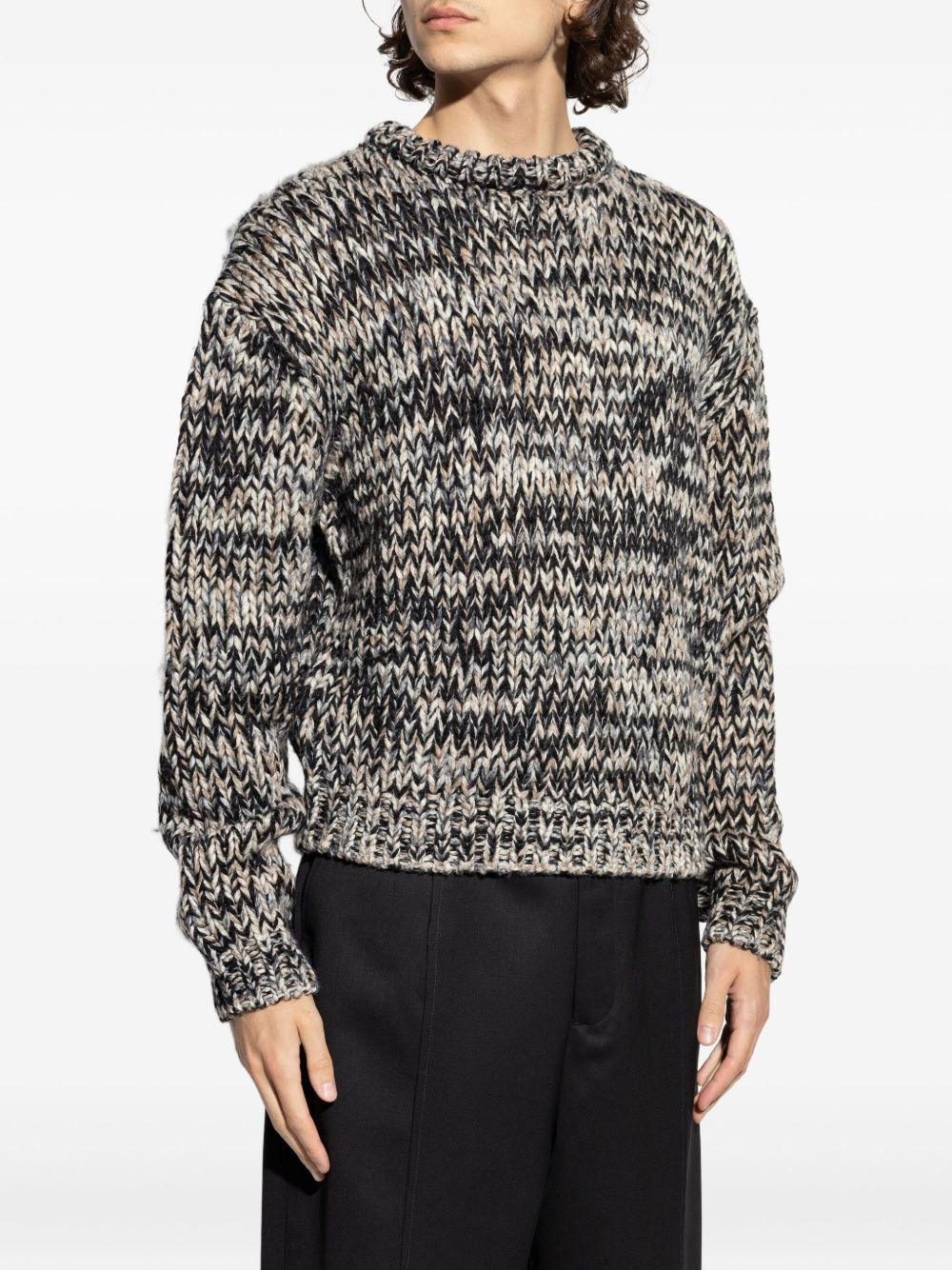 textured wool sweater - 3