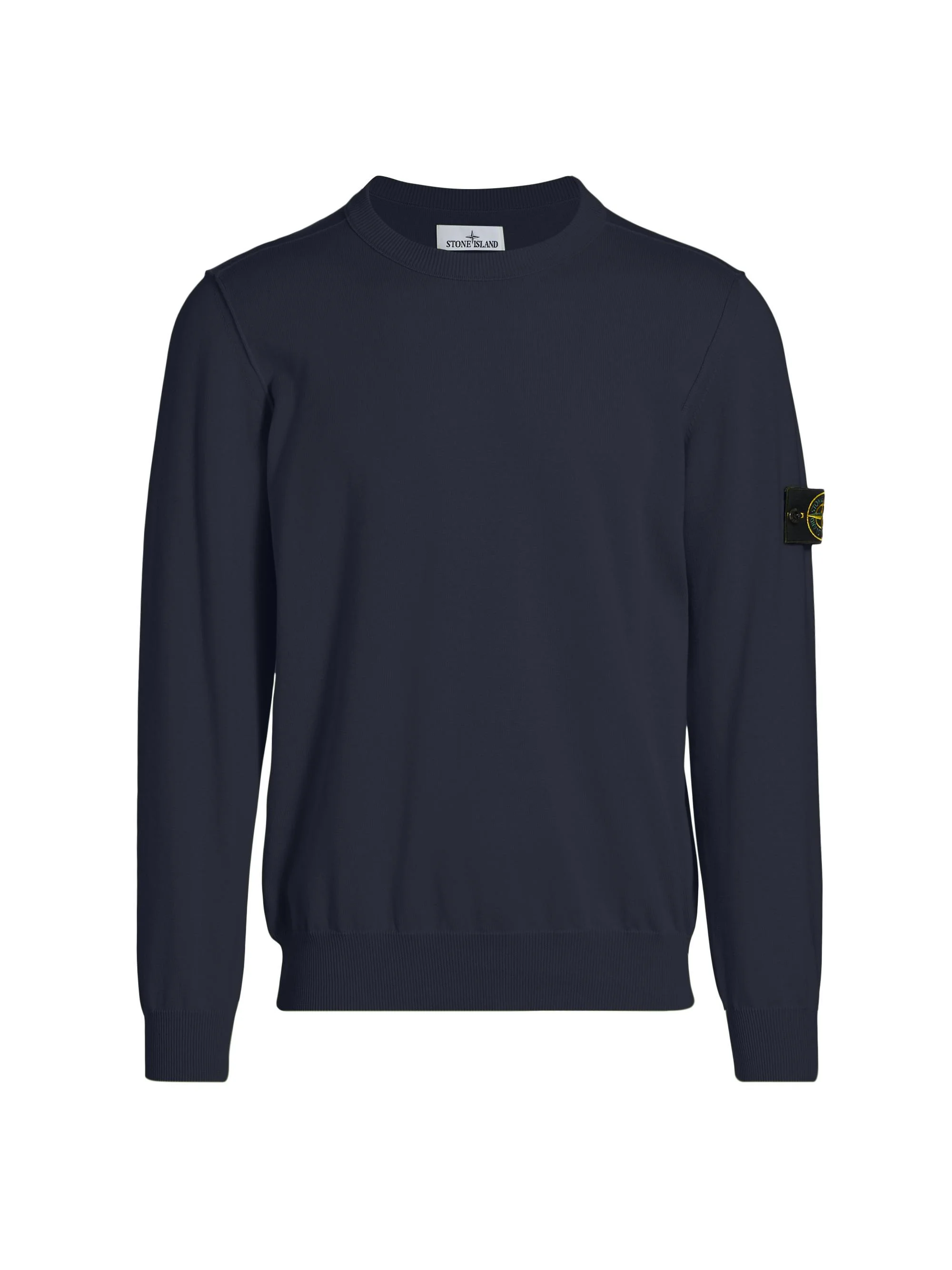 Men's Crewneck Cotton Sweater - Navy Blue - 1