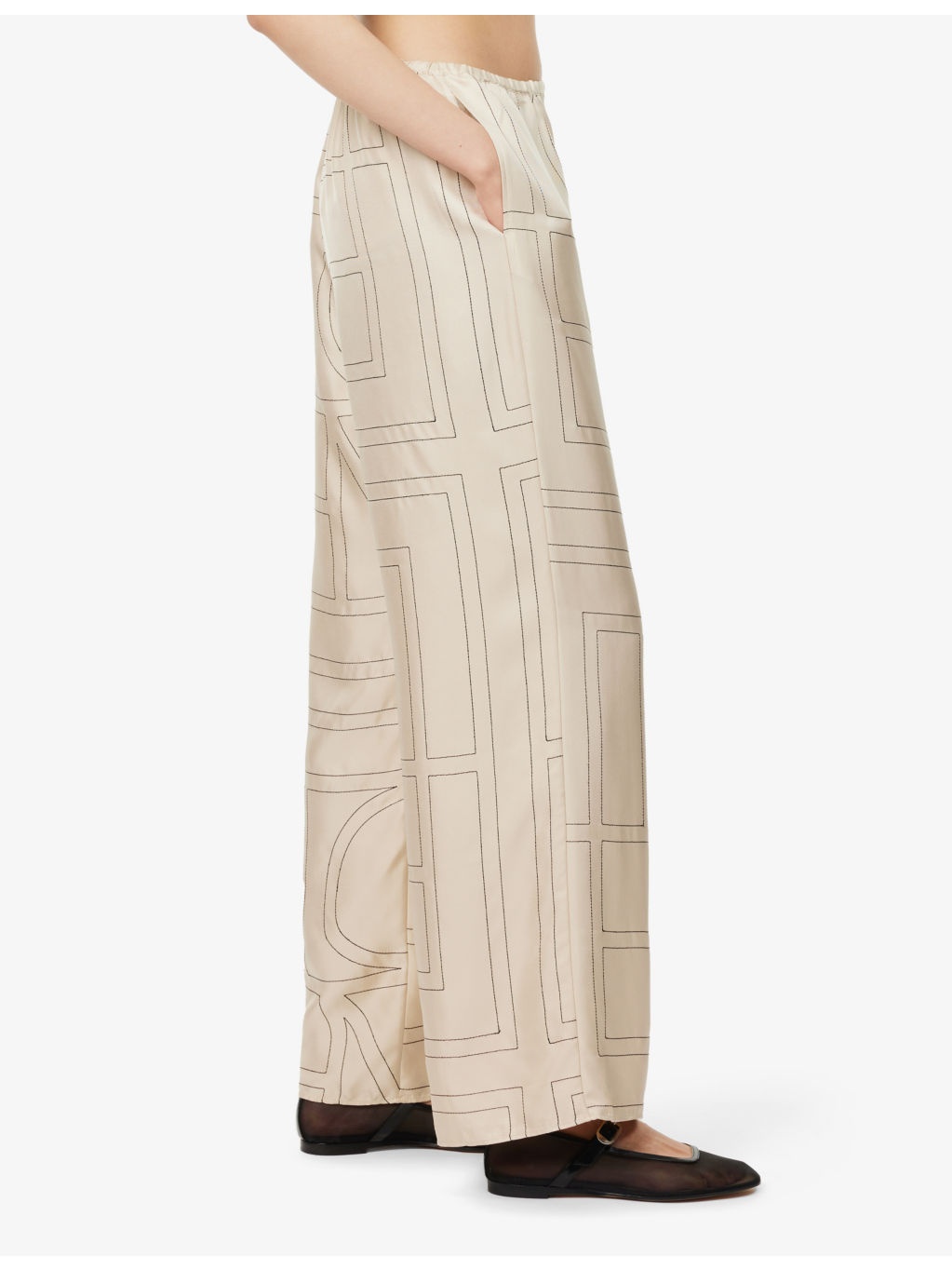 Oversized camp-collar silk-twill shirt - 3