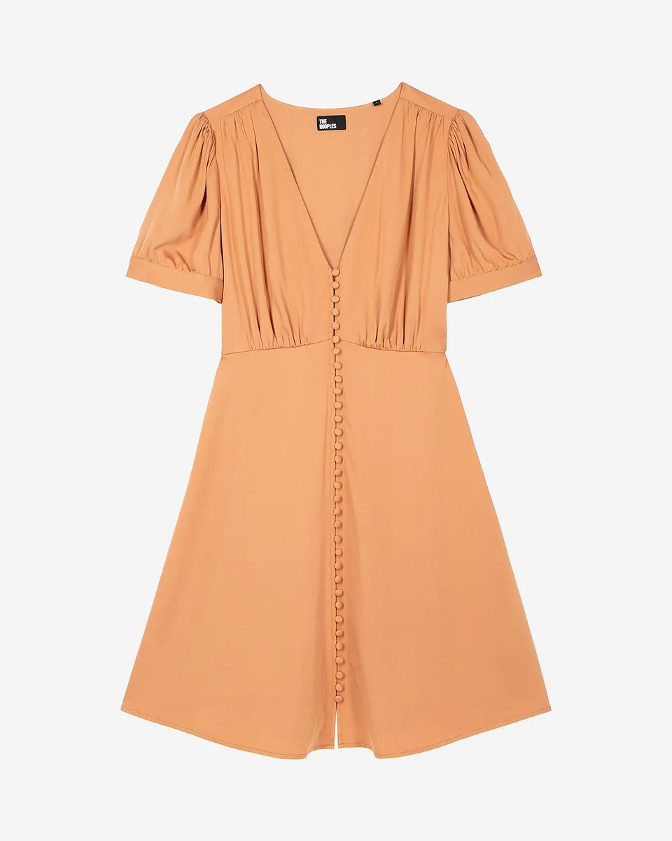 LIGHT ORANGE SHORT DRESS - 1