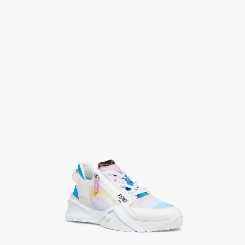 FENDI Light blue fabric running sneakers outlook