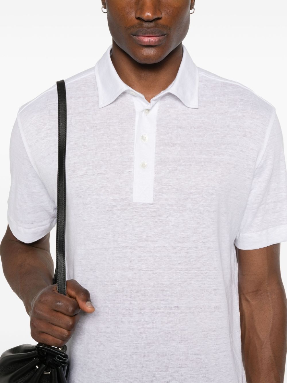 linen polo shirt - 5