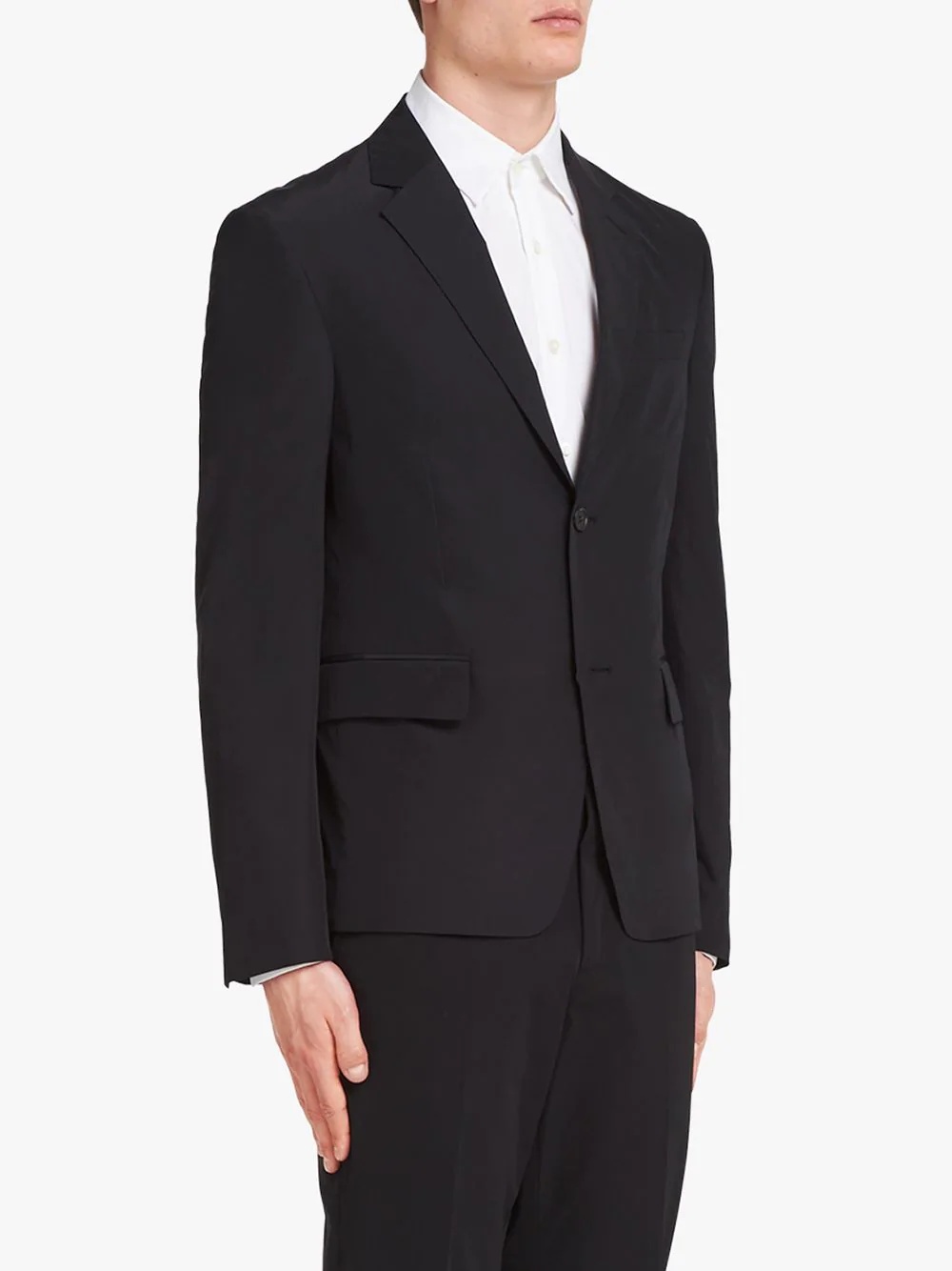 technical poplin blazer - 3