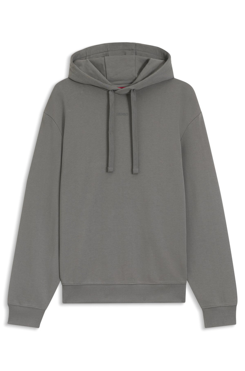 CONTRAST-LOGO HOODIE IN COTTON TERRY 1