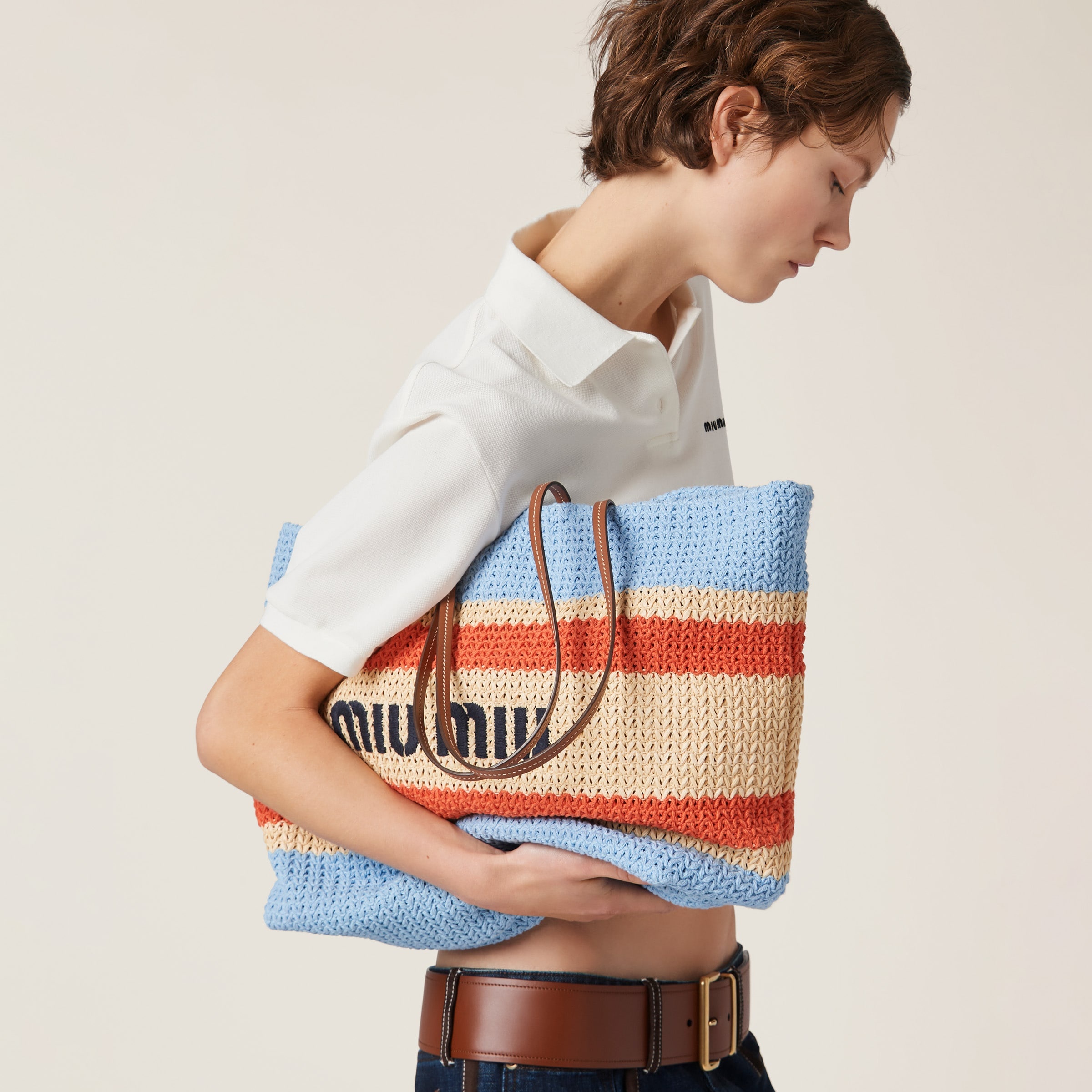 Woven fabric tote bag - 2