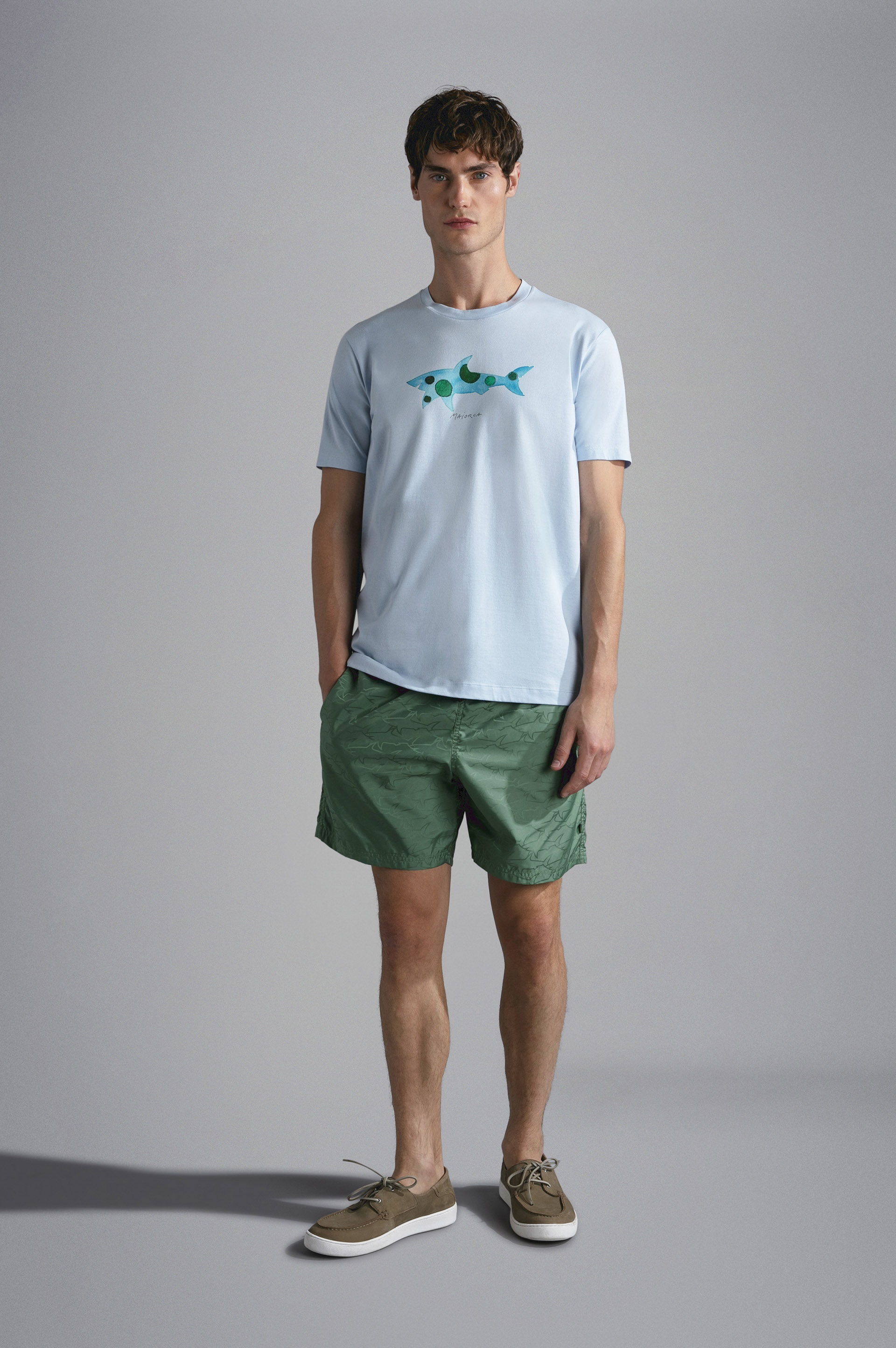 SWIM SHORTS WITH SHARK PRINT - 2