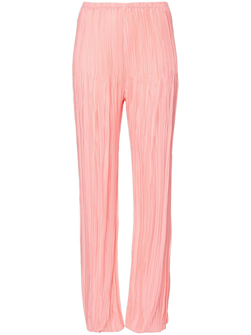 plissé straight trousers 1