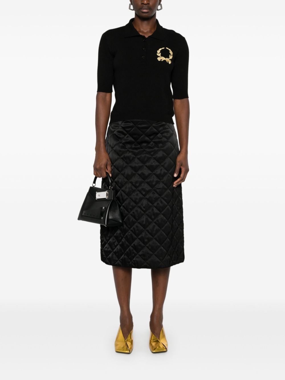 motif-embroidered polo top - 2