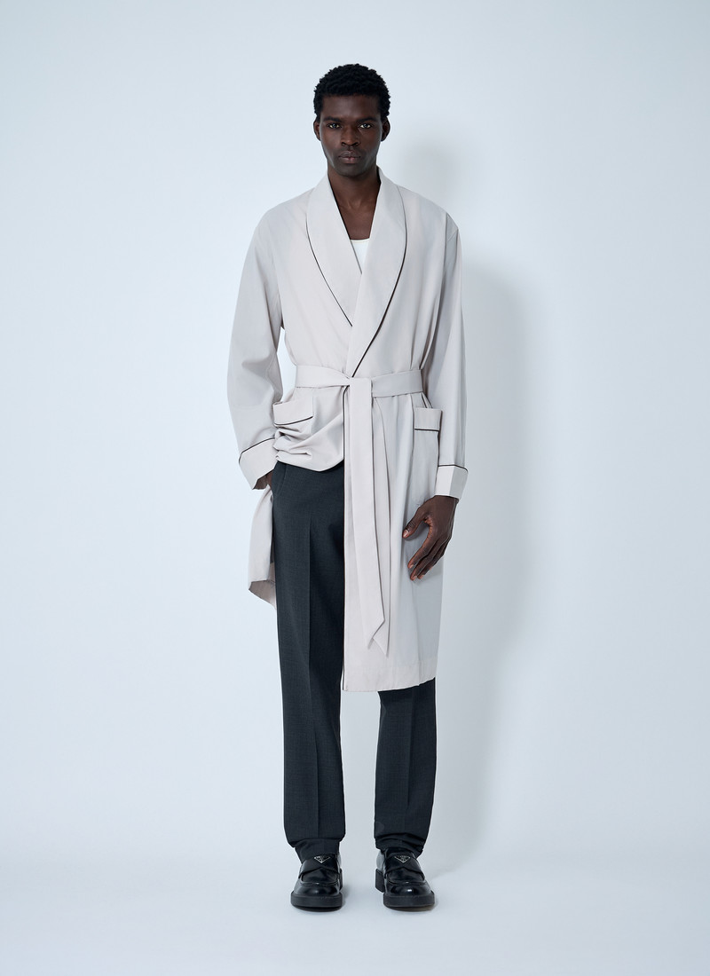 Prada Limestone Robe Coat outlook