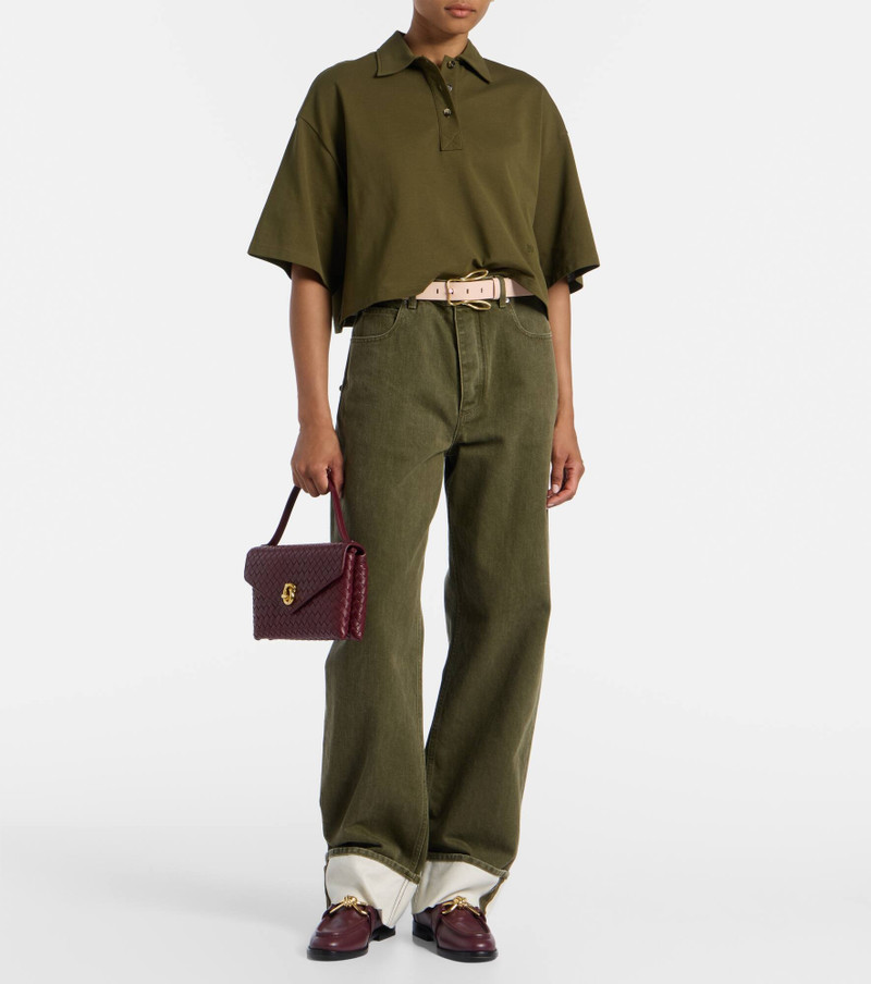 Bottega Veneta Cropped cotton polo shirt outlook