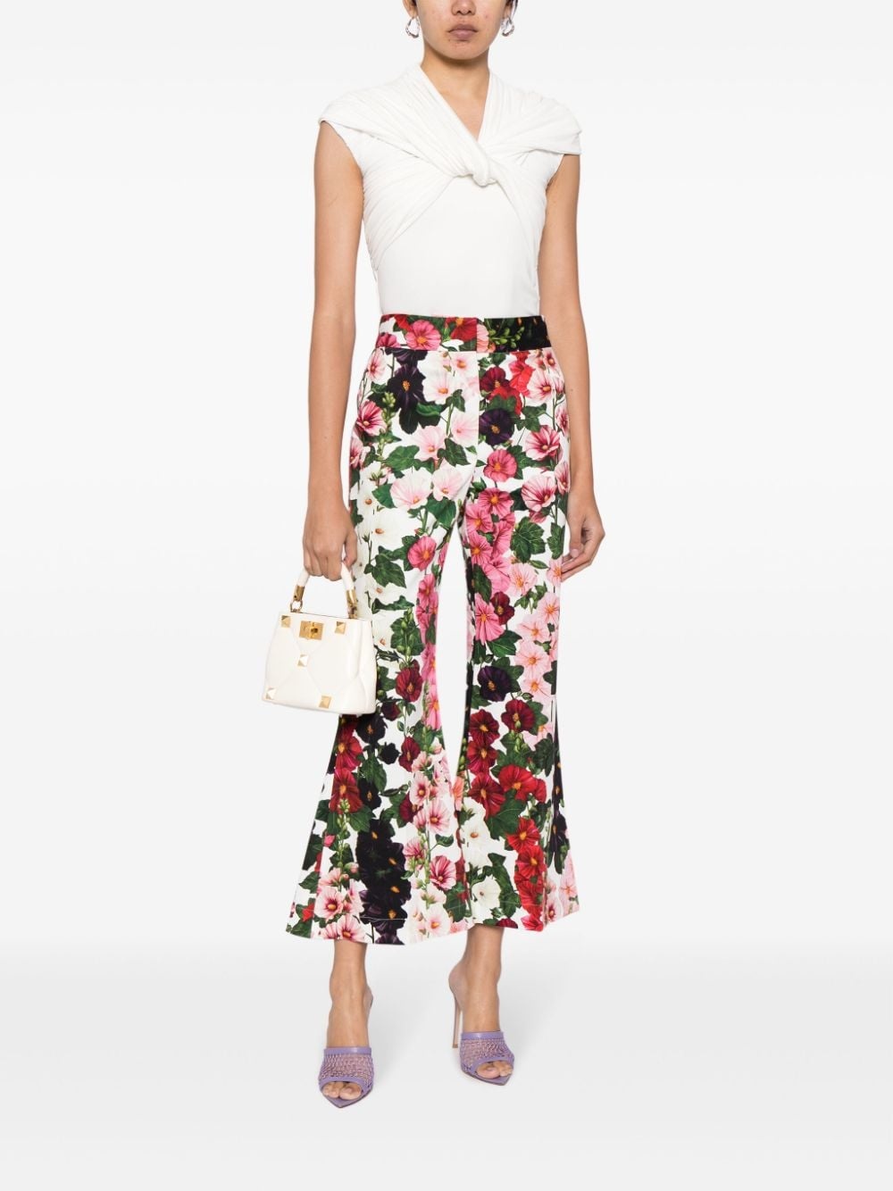 Hollyhock flared cropped trousers - 2