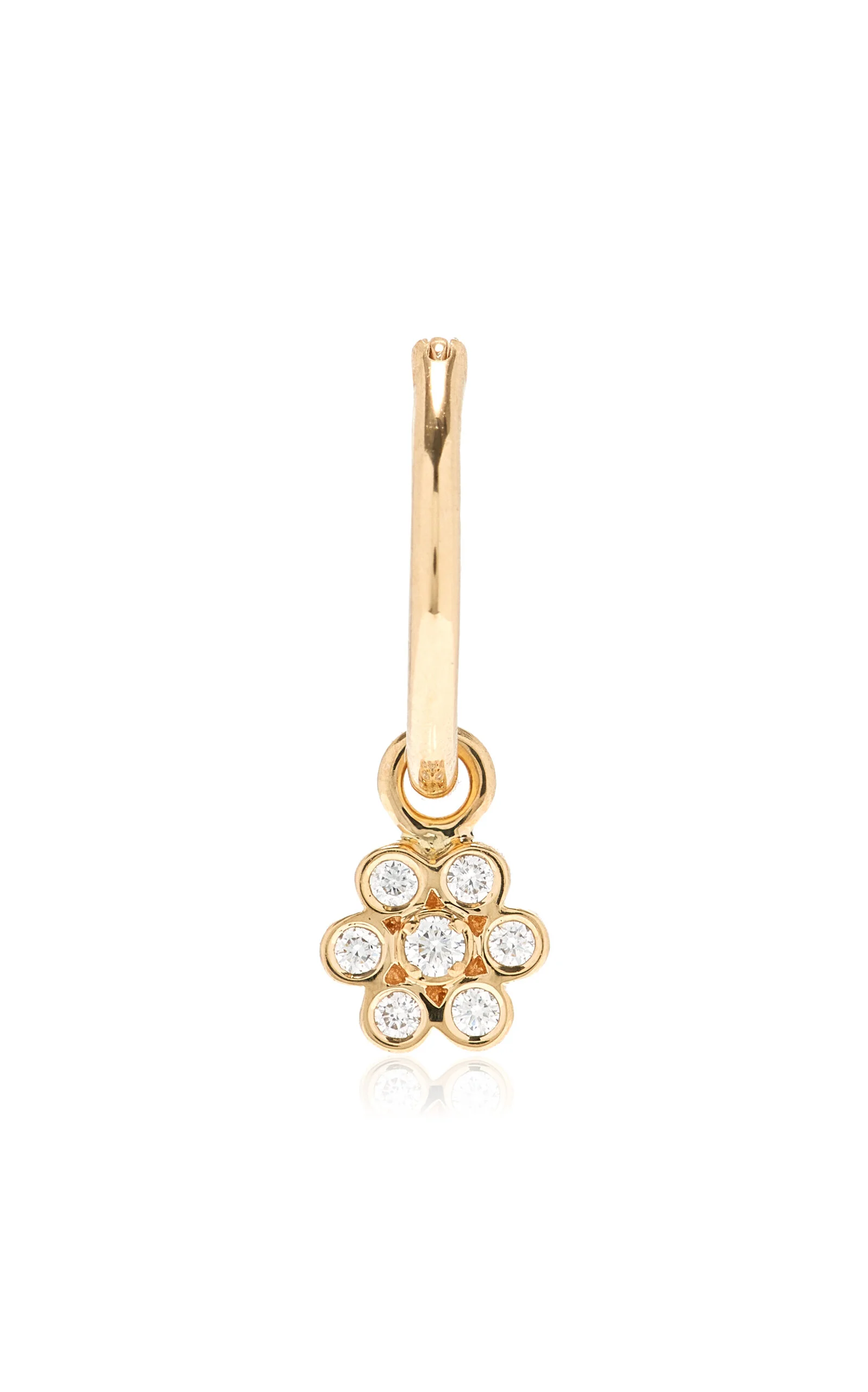 Lily 18K Yellow Gold Diamond Single Earring - 1
