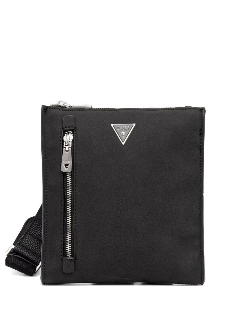 logo-plaque zip-pocket messenger bag 1
