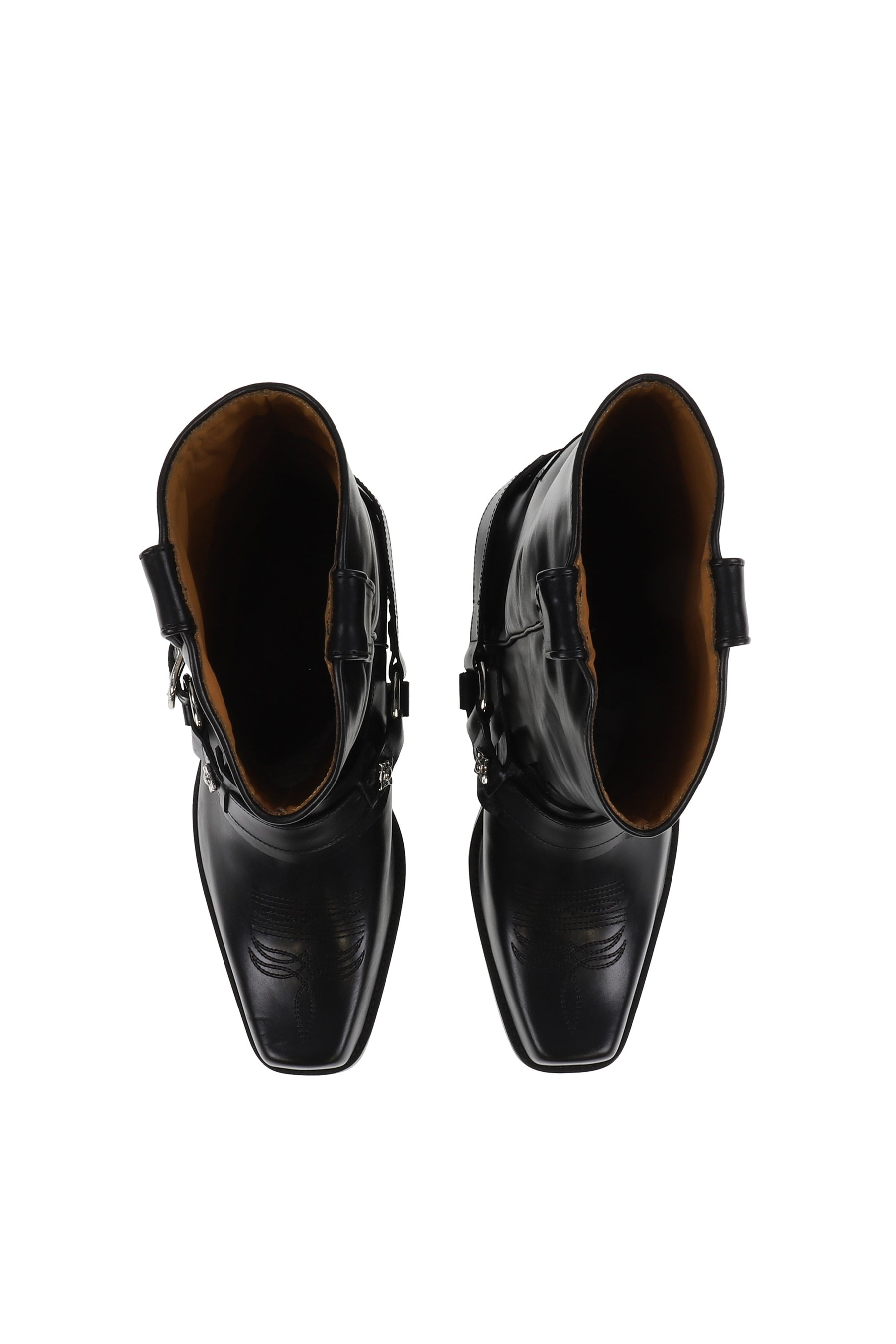 AJ1178 - BLACK HARD LEATHER / BLK - 3
