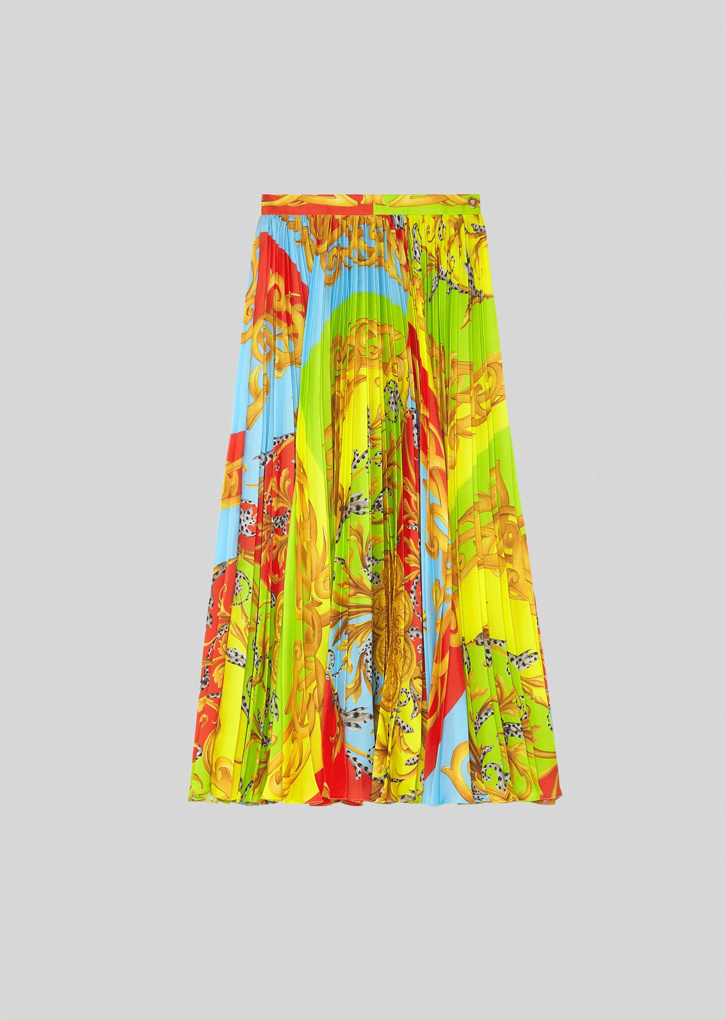 Summer Capsule Print Pleated Midi Skirt - 1