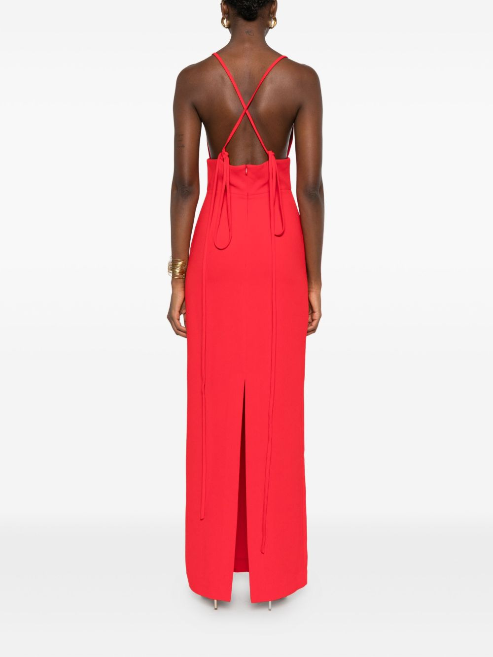 Milly cross-back maxi dress - 4